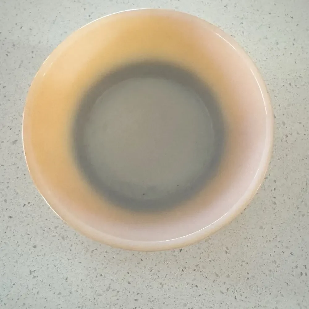 Anchor Hocking Fire-King Orange Fired-On or Ombré‎ Milk Glass Bow